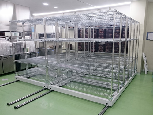 移動棚化 <br>（他社製棚を移動棚化）